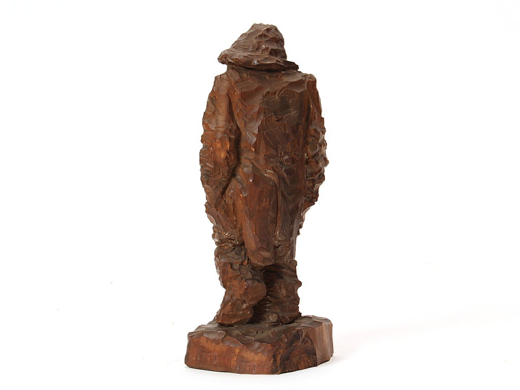 Deutsche Statue des frühen 20. Jahrhunderts von Franz Zelezny (Holz) im Angebot