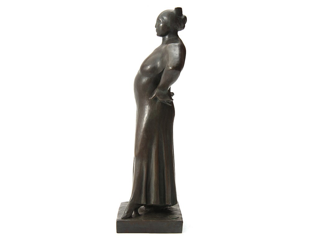 Art Deco 'Madame LaChaise' Sculpture For Sale