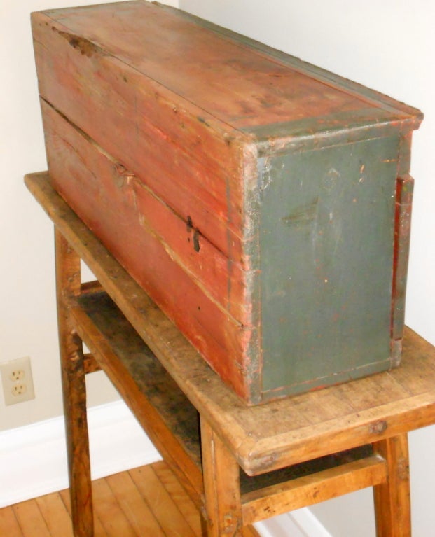 Primitive Handmade Red Cross Medical Chest 2