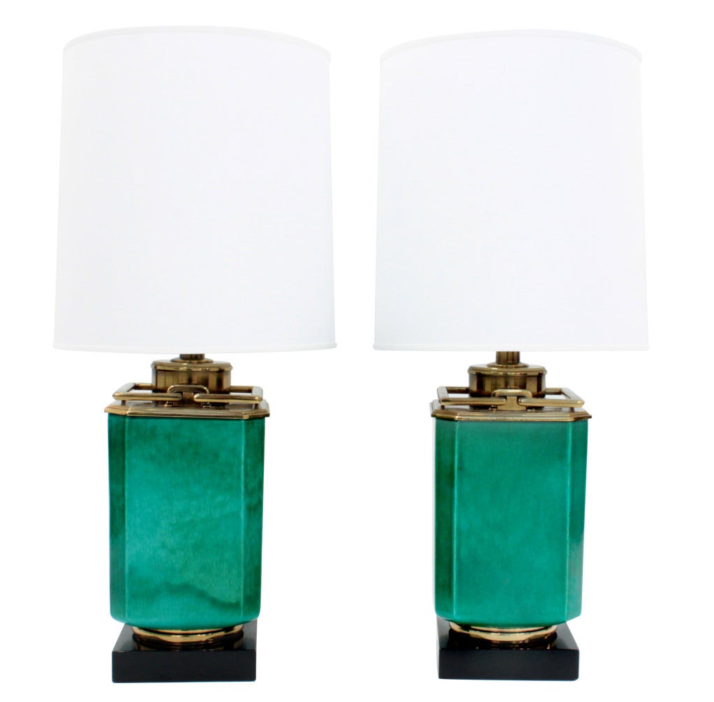 Mid-20th Century Impressive Ceramic Table Lamps by Stiffel Lighting