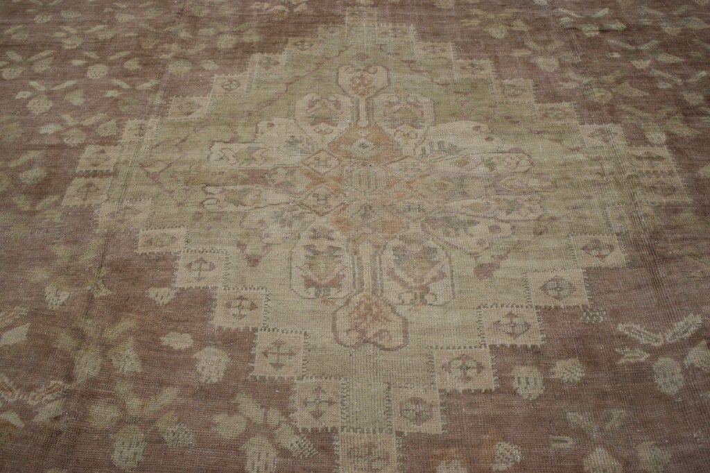 19th Century Oversized Antique Turkish Oushak Rug, Earth-Tone Elegance Meets Timeless Style For Sale