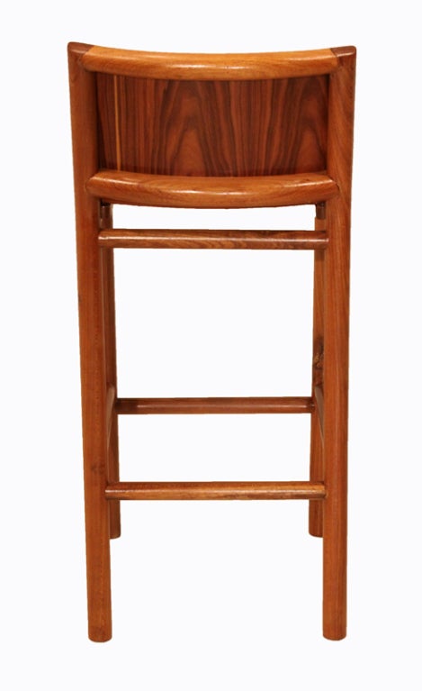 Mid-20th Century Set of Solid Wood Bar Stools by Celina Moveis Decoracoes For Sale