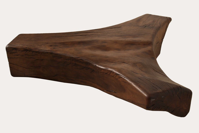 A huge coffee table fashioned from a solid Pequi tree root by Brazil's Zanini de Zanine. This root came from a farm in Bahia Brazil. The piece is artfully and surprisingly symmetric in its measurements, spanning exactly 80 inches in every