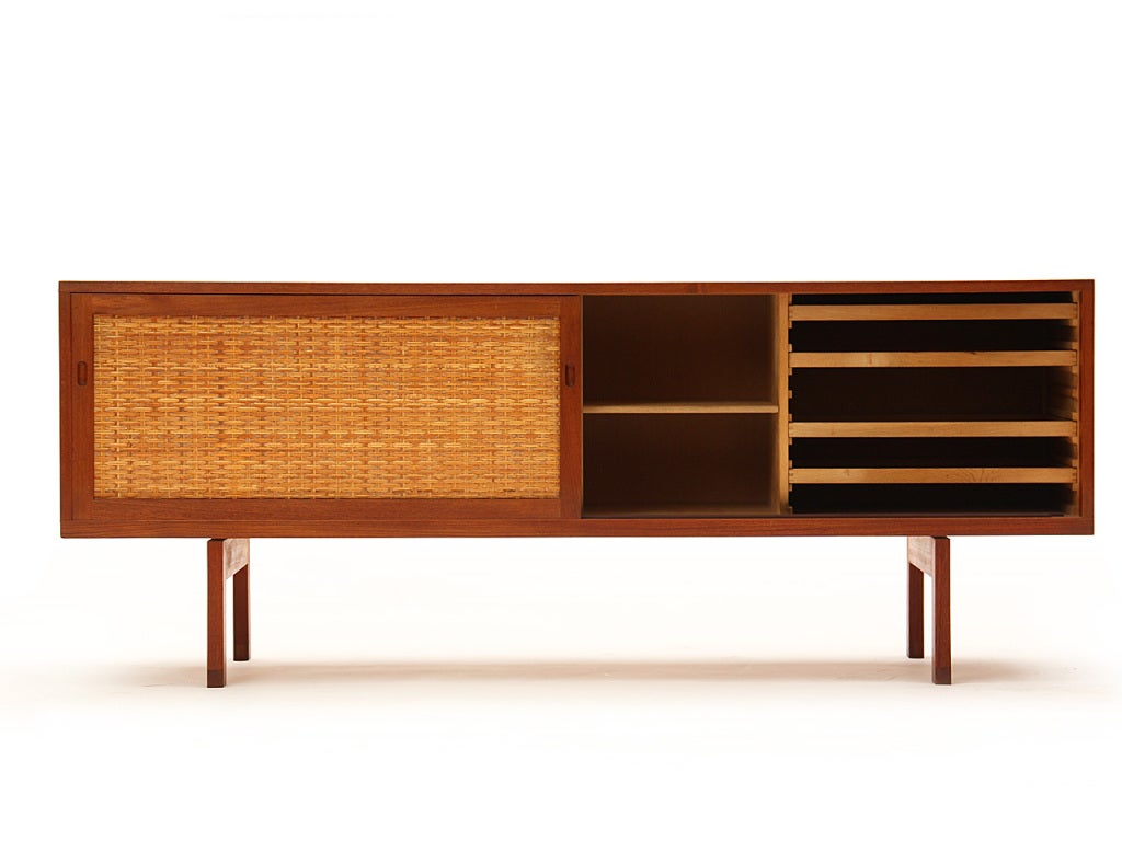 Danish Caned Credenza by Hans J. Wegner