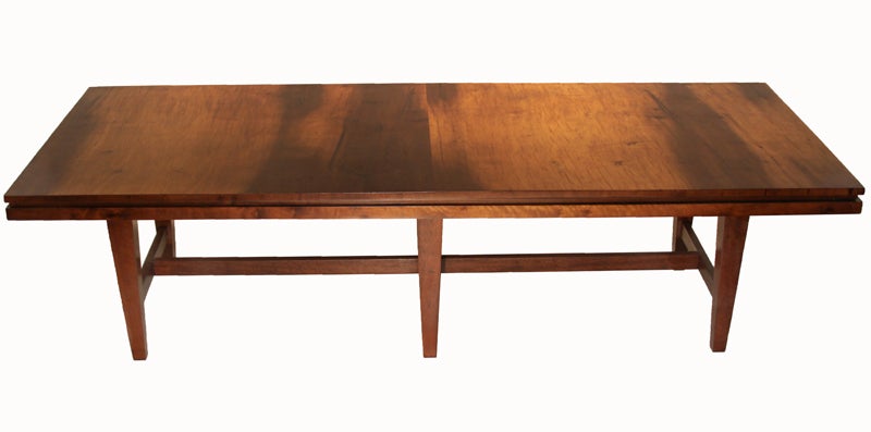 Table de salle à manger en bois d'Imbuia brésilien massif et ancien