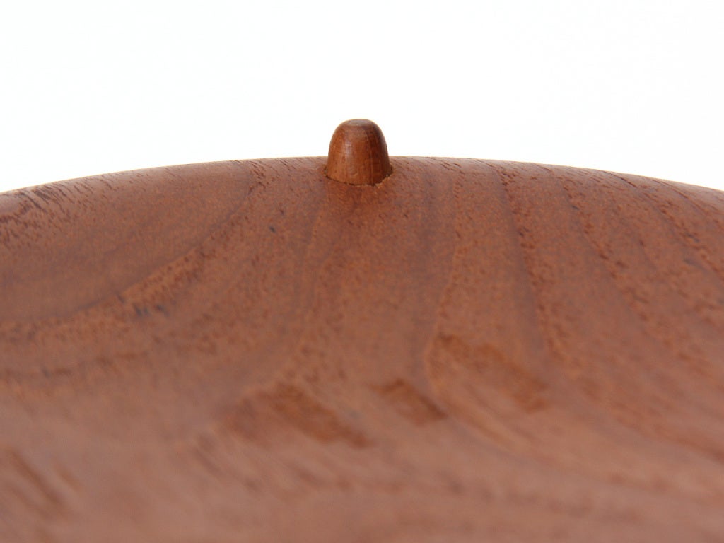 Teak Footed Bowl by Finn Juhl for Kay Bojesen In Excellent Condition In Sagaponack, NY