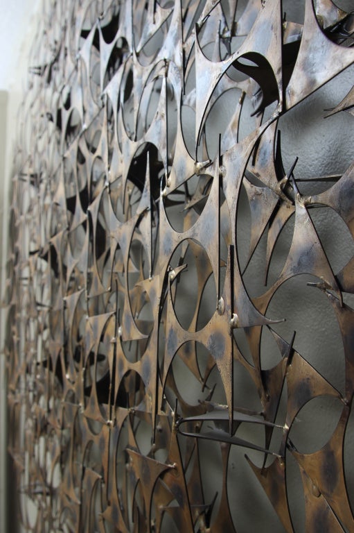 Metal Wall Sculpture In Excellent Condition In Miami, FL