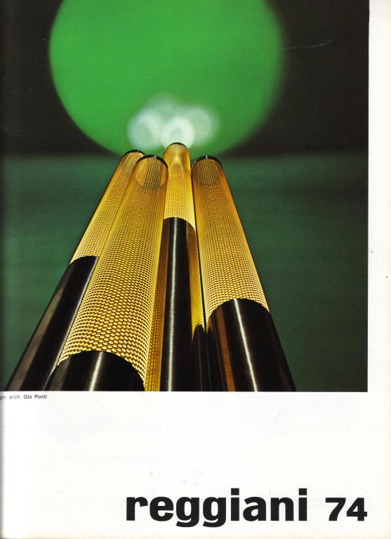 Important, GIO PONTI, Totem floor lamp, 1973, original label and published 2