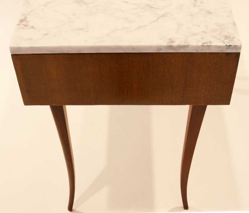 Brazilian Pau Ferro  Console With Sculptural Legs And Marble Top