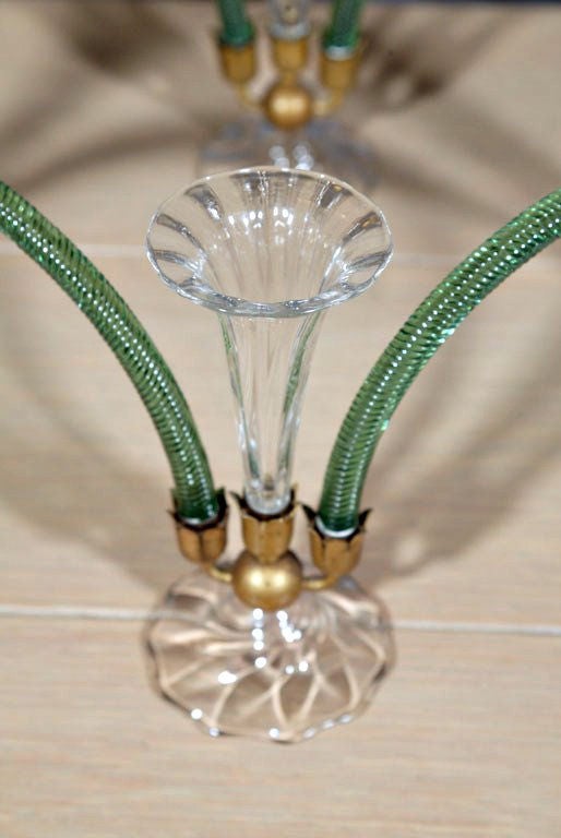 Modern 1930s Murano Glass Articulating Centerpiece Attributed to Venini