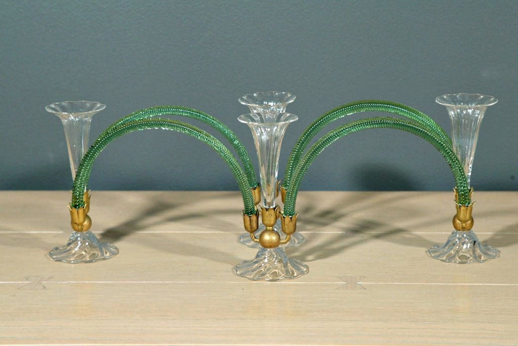 Mid-20th Century 1930s Murano Glass Articulating Centerpiece Attributed to Venini