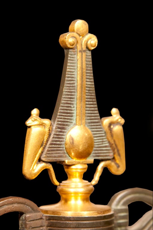 Exotic PAIR  Egyptian Revival Candlesticks.  French Circa 1880 4