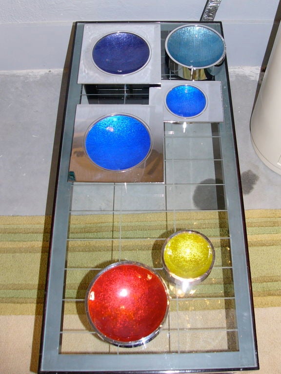 ITALIAN ENAMEL CHROME & SILVER BOWLS by Studio Del Campo 3
