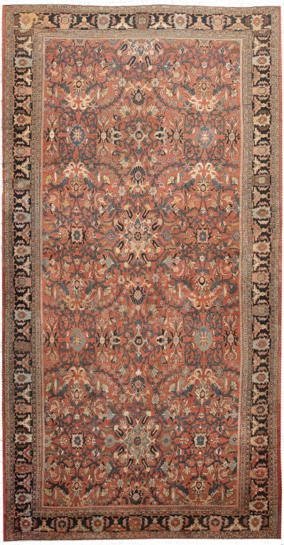 Antique Sultanabad Rug Size:14'x27'
