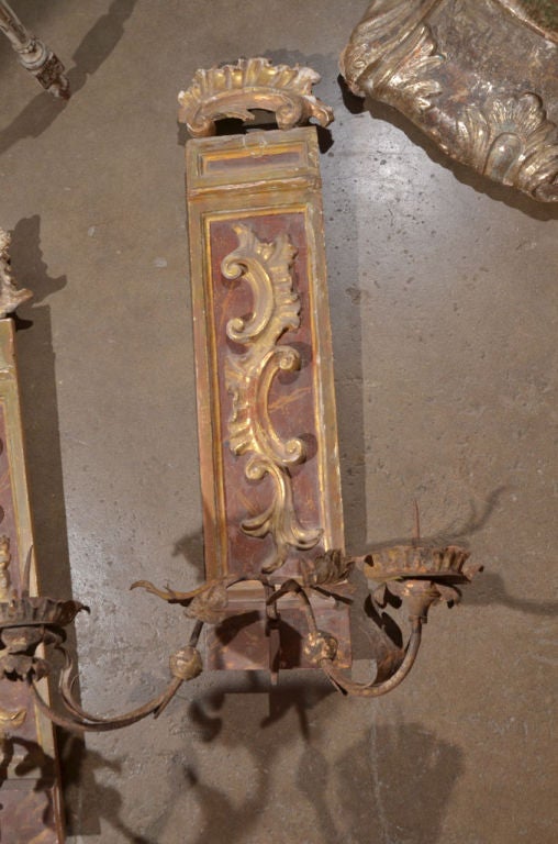 18th Century and Earlier 18th C. fragment Sconces