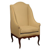 Mid 18th Century Italian Rococo Walnut Wing Chair