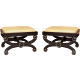 Pair of Dorothy Draper Style Stools