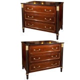 Pair of Finest Maison Jansen Mahogany Chests -  Commodes