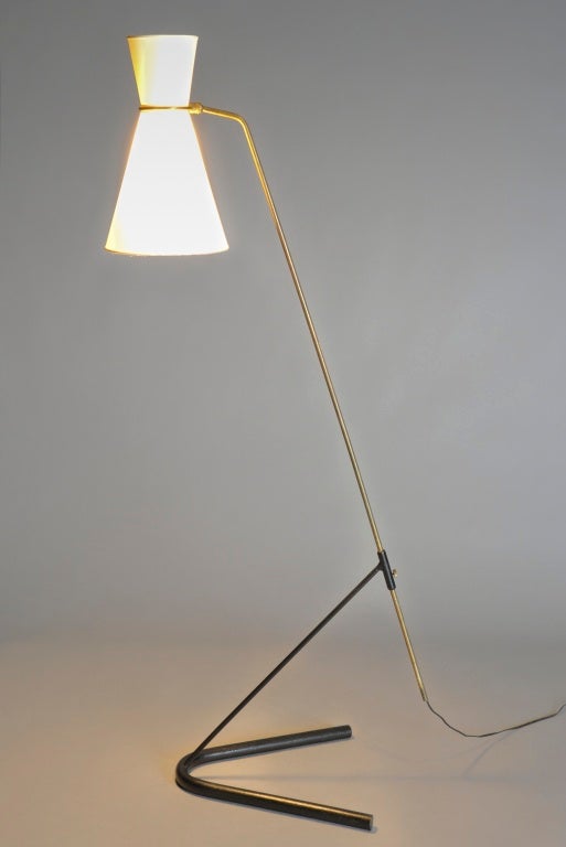 French Pierre Guariche Floor Lamp G21 Prototype Disderot Edition 1950