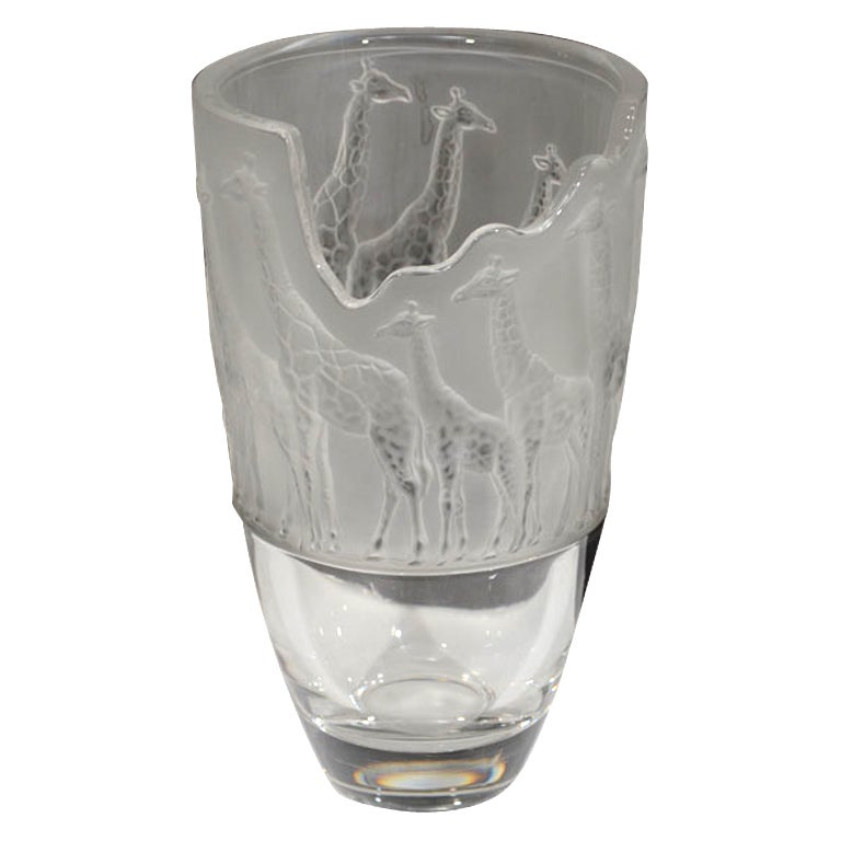 Nachtmann "Giraffe" Vase of "Chipped Ice"
