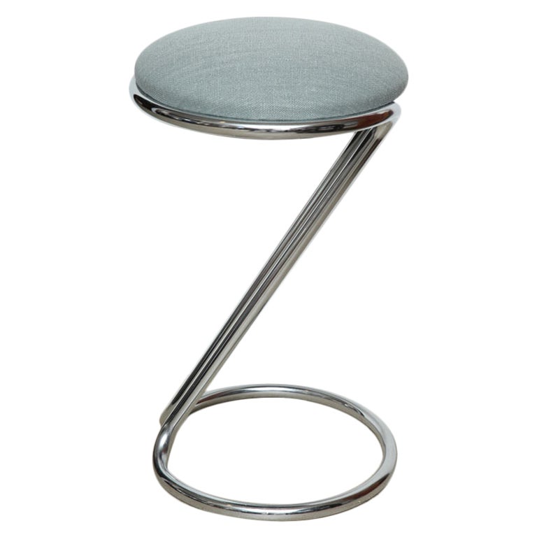 Z Chrome Counter Bar Stool by Gilbert Rohde for Troy Sunshade
