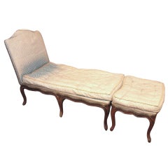 Louis XV Chaise Longue with Tabouret