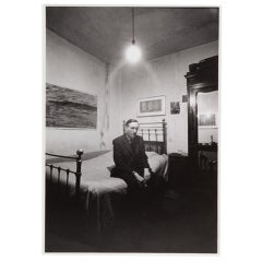 Photograph of William S. Burroughs at Paris Hotel in 1959