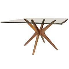 An Italian Modern Mahogany Dining Table, manner of Parisi