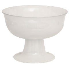 Murano Glass Footed Bowl, Fenicio Technique, Italy, Signed Venini 81'