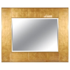 LaBarge Antiqued Mirror with Reverse Painted Glass