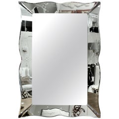 Gorgeous Large Art Deco Etched Mirror