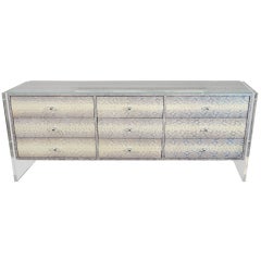 Custom Python Nine-Drawer Dresser with Lucite Side Panels 11