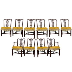 Set of 10 George III Style Dining Chairs by Schmieg and Kotzian