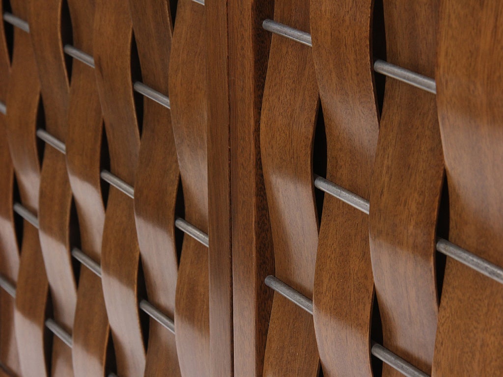 Woven Front Cabinet by Edward Wormley for Dunbar 1