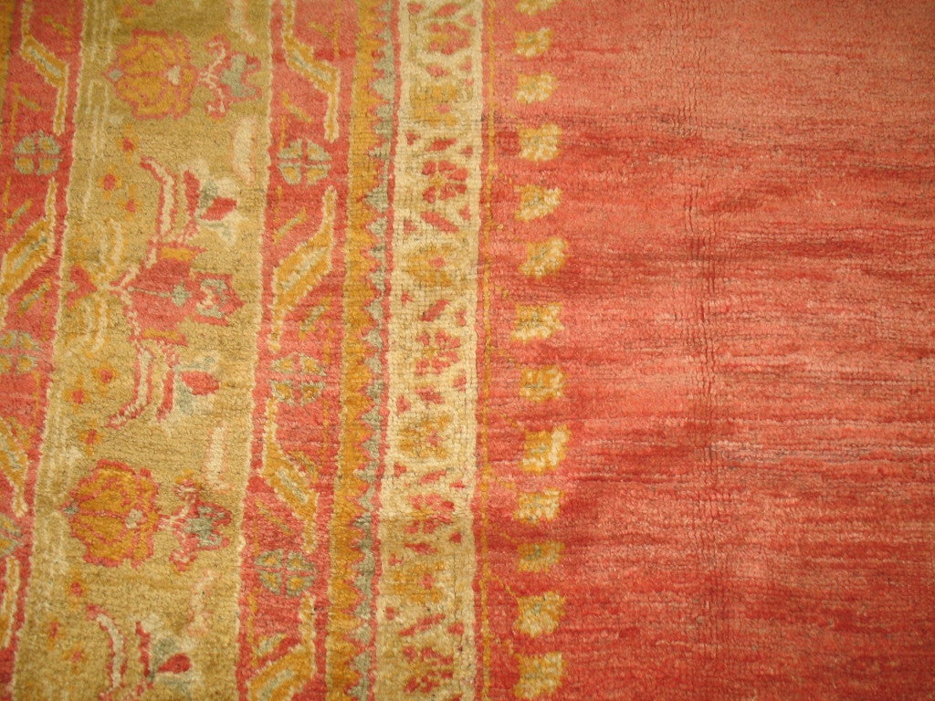 Glamorous Angora Wool Turkish Oushak Square Rug In Excellent Condition For Sale In New York, NY