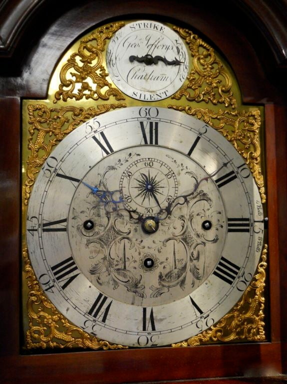 Period George III Grandfather Clock with Multiple Bell Chiming Mechanism--A Rarity and Highend Feature in Period Clocks

Signed George Jefferys, Chatham