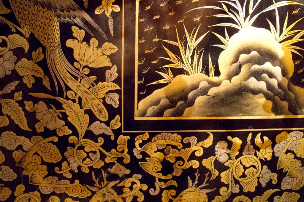 Chinese Lacquer Eight-Panel Screen. Early 19th Century 3