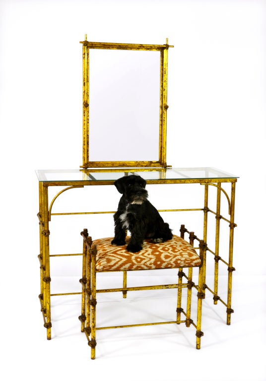 Hollywood Regency Gilt Vanity Set 3