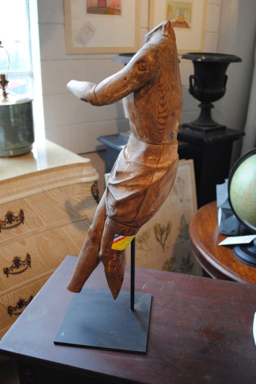 18th Century and Earlier 18th Century Carved Walnut Figure on Stand For Sale
