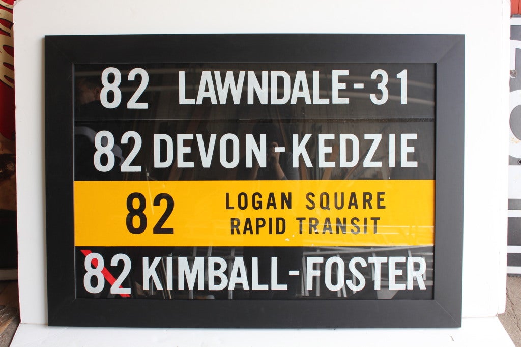American 1960s Bus Destination Sign, more available