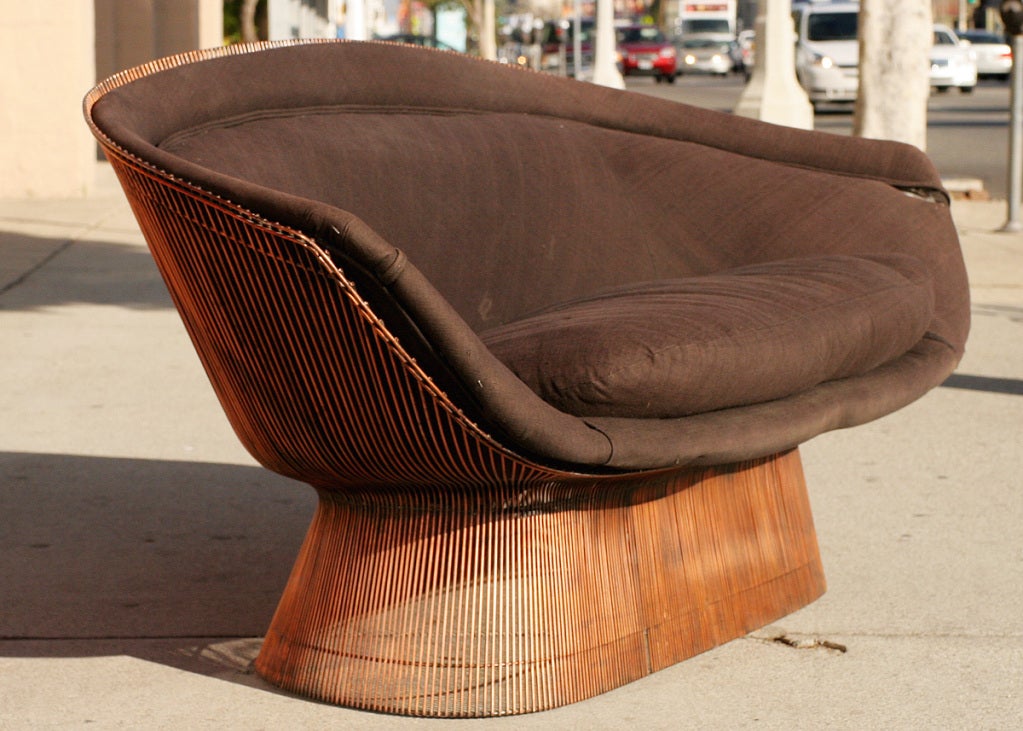 American Extremely Rare Polished Copper Sofa by Warren Platner for Knoll c.1969