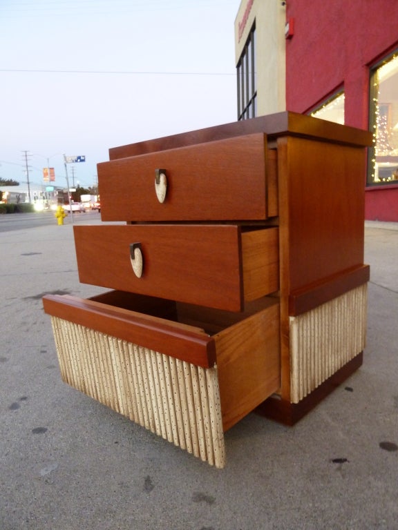 Mid-20th Century Rare Blond Mahogany Nightstands by American of Martinsville