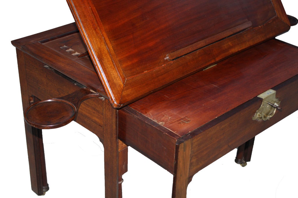 George III Mahogany Architect's Table In Good Condition For Sale In Woodbury, CT