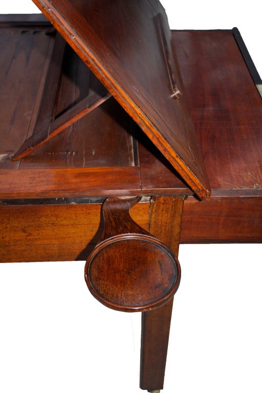 18th Century and Earlier George III Mahogany Architect's Table For Sale
