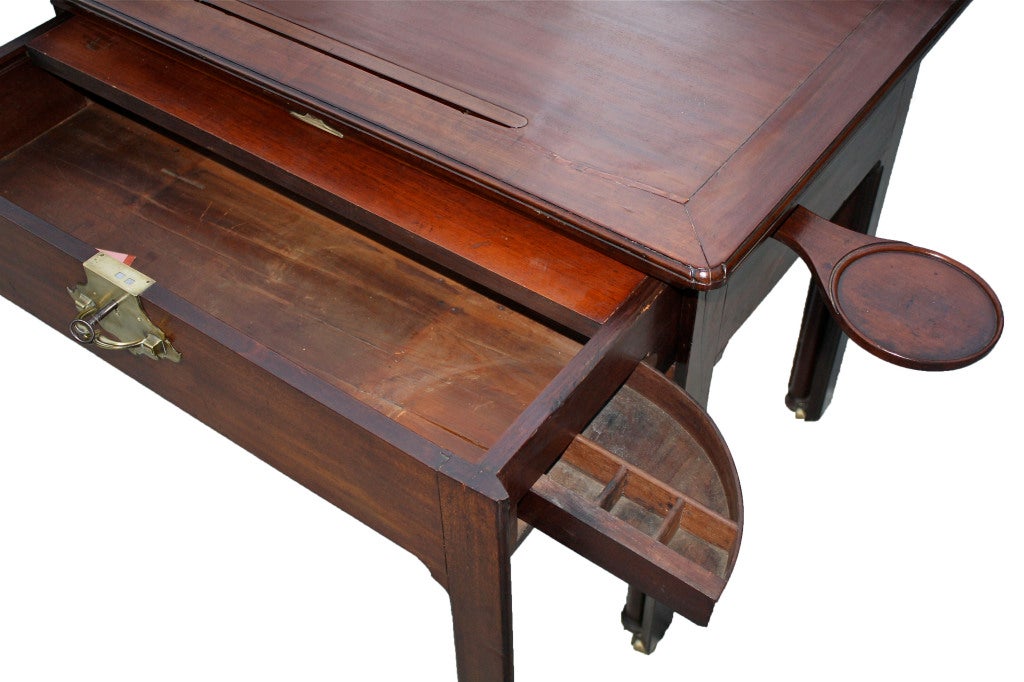 George III Mahogany Architect's Table For Sale 1