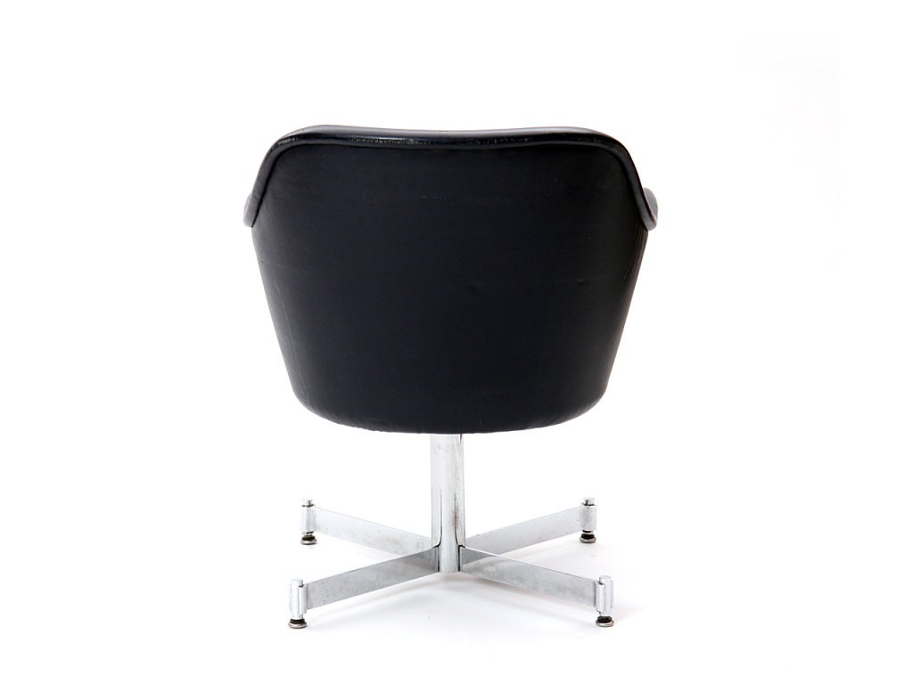 Late 20th Century Leather Desk Chair by Ward Bennett
