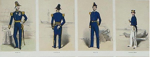 English Royal Navy Officer's Full Dress Blue Uniform and Cocked Hat