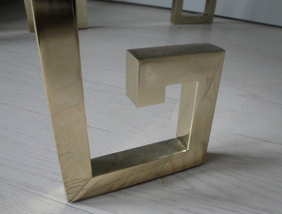 Brass Pierre Cardin Style Side Table For Sale