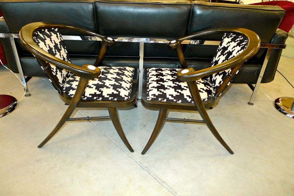 Mid-20th Century Pair Mid-Century Klismos Chairs by Kenneth Froy for Maison Art