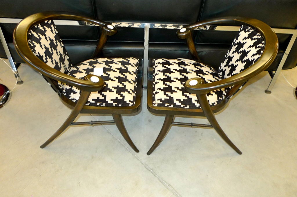 Pair Mid-Century Klismos Chairs by Kenneth Froy for Maison Art 1